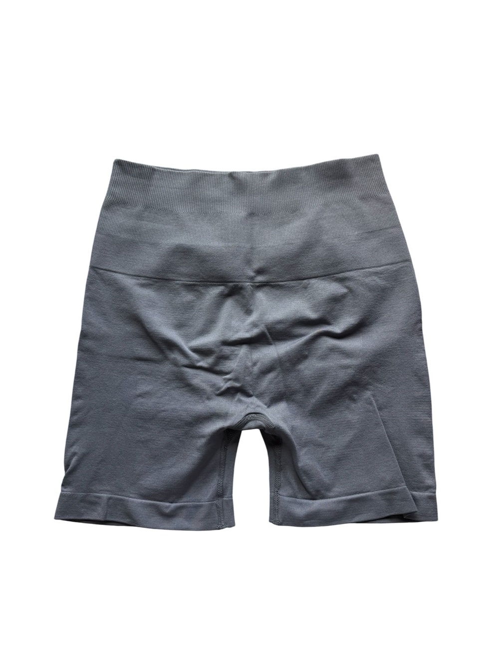 High-Waist Seamless Bike Shorts - Gray